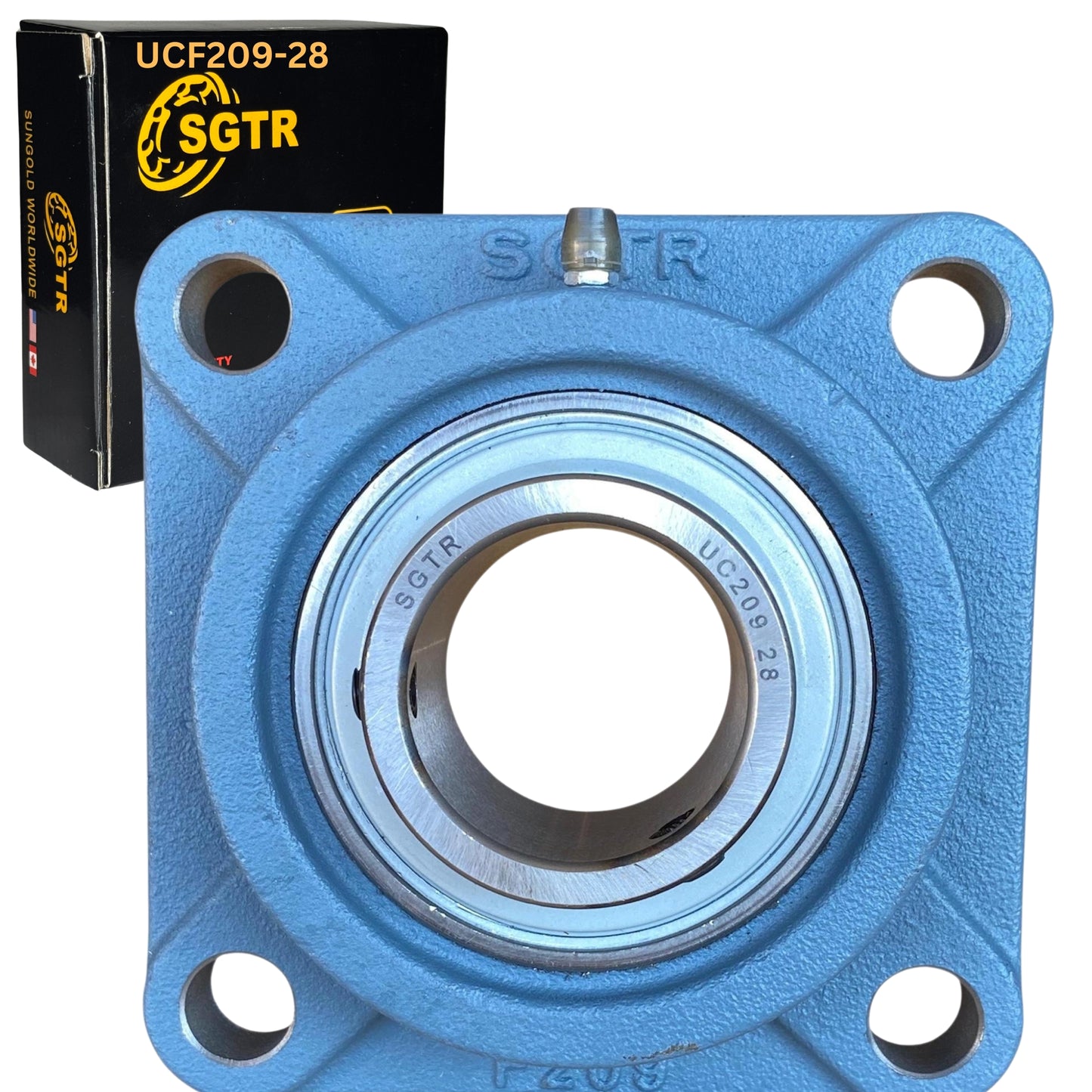 UCF209-28 4-Bolt Square Flange Bearing, 1-3/4" inch Bore