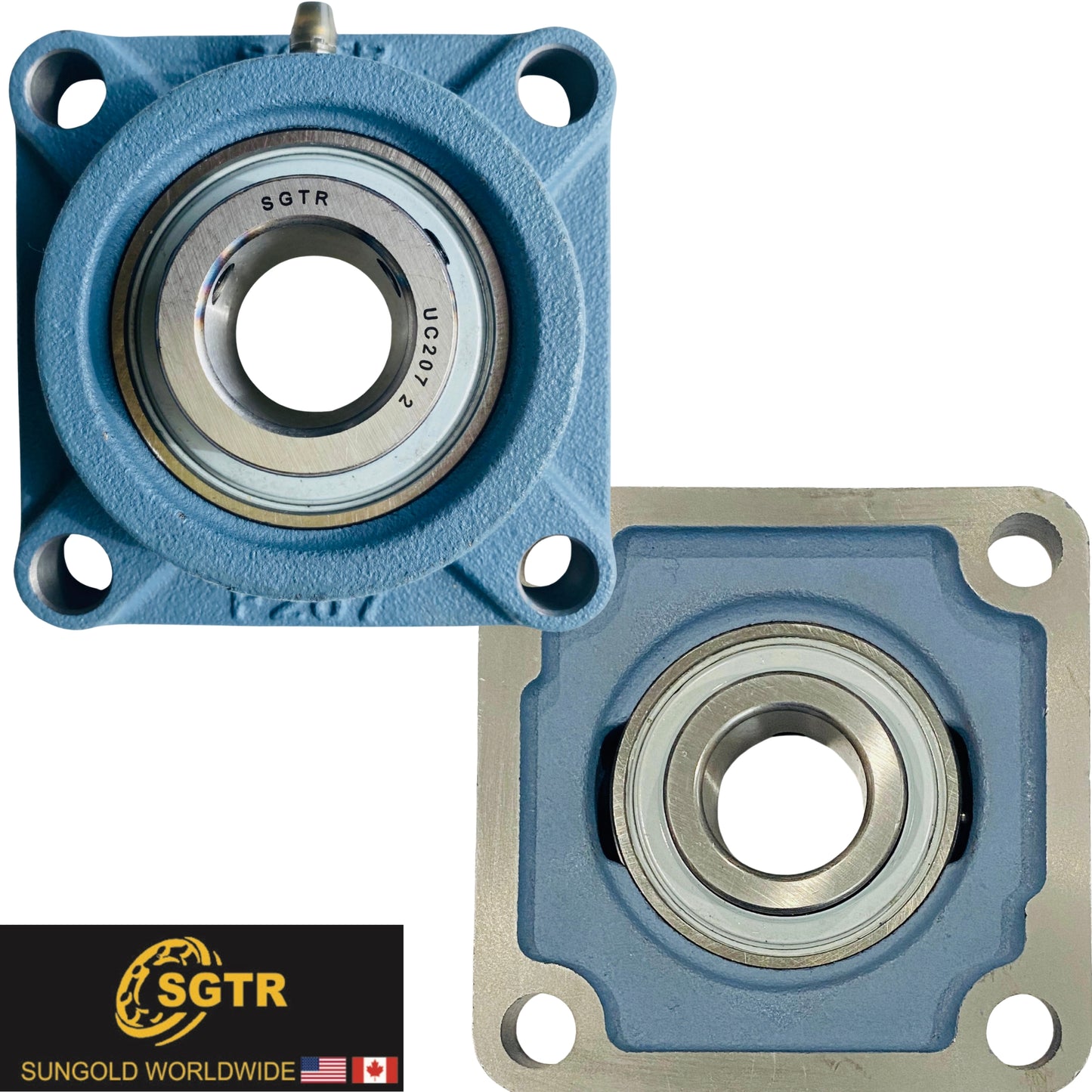 UCF207-23 4-Bolt Square Flange Bearing, 1-7/16" inch Bore