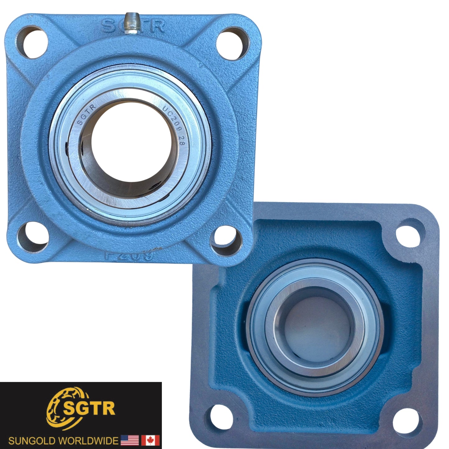 UCF209-28 4-Bolt Square Flange Bearing, 1-3/4" inch Bore