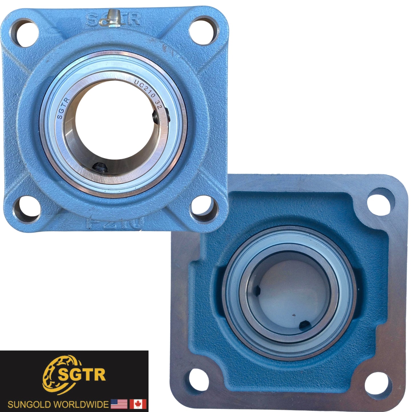 UCF210-32 4-Bolt Square Flange Bearing, 2" inch Bore