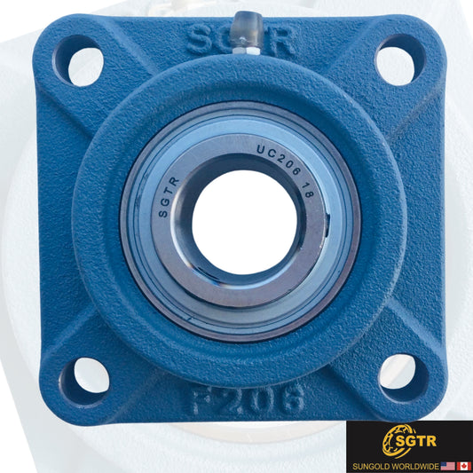 UCF206-18 Pillow Block Square Flange Mounted Bearing 1-1/8" Bore