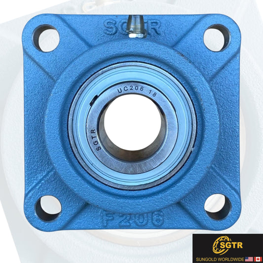 UCF206-18 4-Bolt Square Flange Bearing, 1-1/8" inch Bore