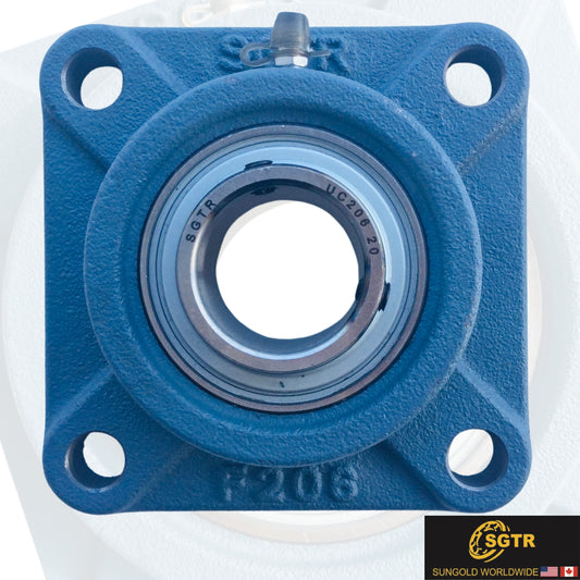 UCF206-20 Pillow Block Square Flange Mounted Bearing 1-1/4" Bore