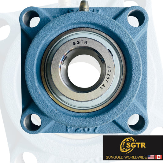 UCF207-22 Pillow Block Square Flange Mounted Bearing 1-3/8" Bore