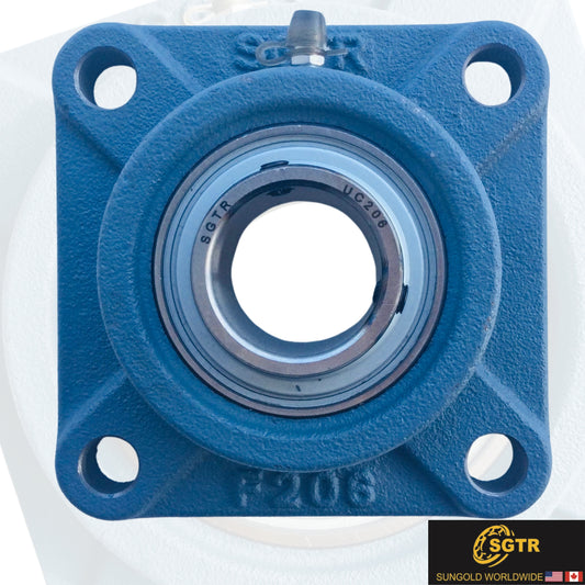 UCF206-19 Pillow Block Square Flange Mounted Bearing 1-3/16" Bore