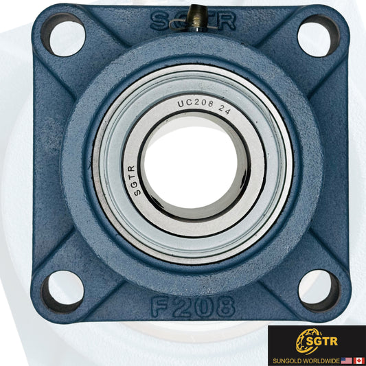 UCF208-24 Pillow Block Square Flange Mounted Bearing 1-1/2" Bore