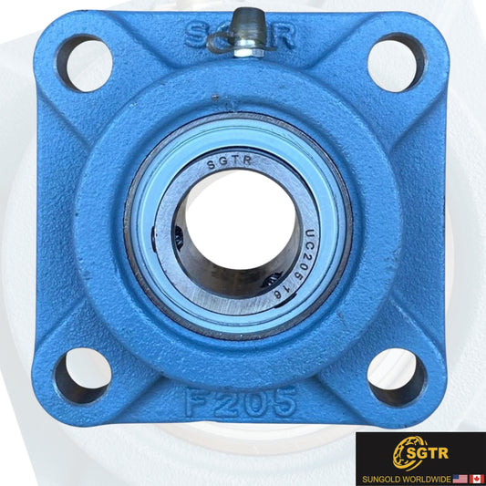 UCF205-16 4-Bolt Square Flange Bearing, 1" inch Bore