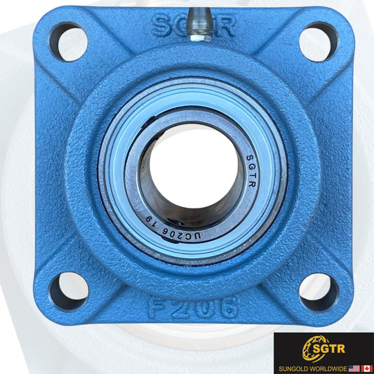 UCF206-19 4-Bolt Square Flange Bearing, 1-3/16" inch Bore