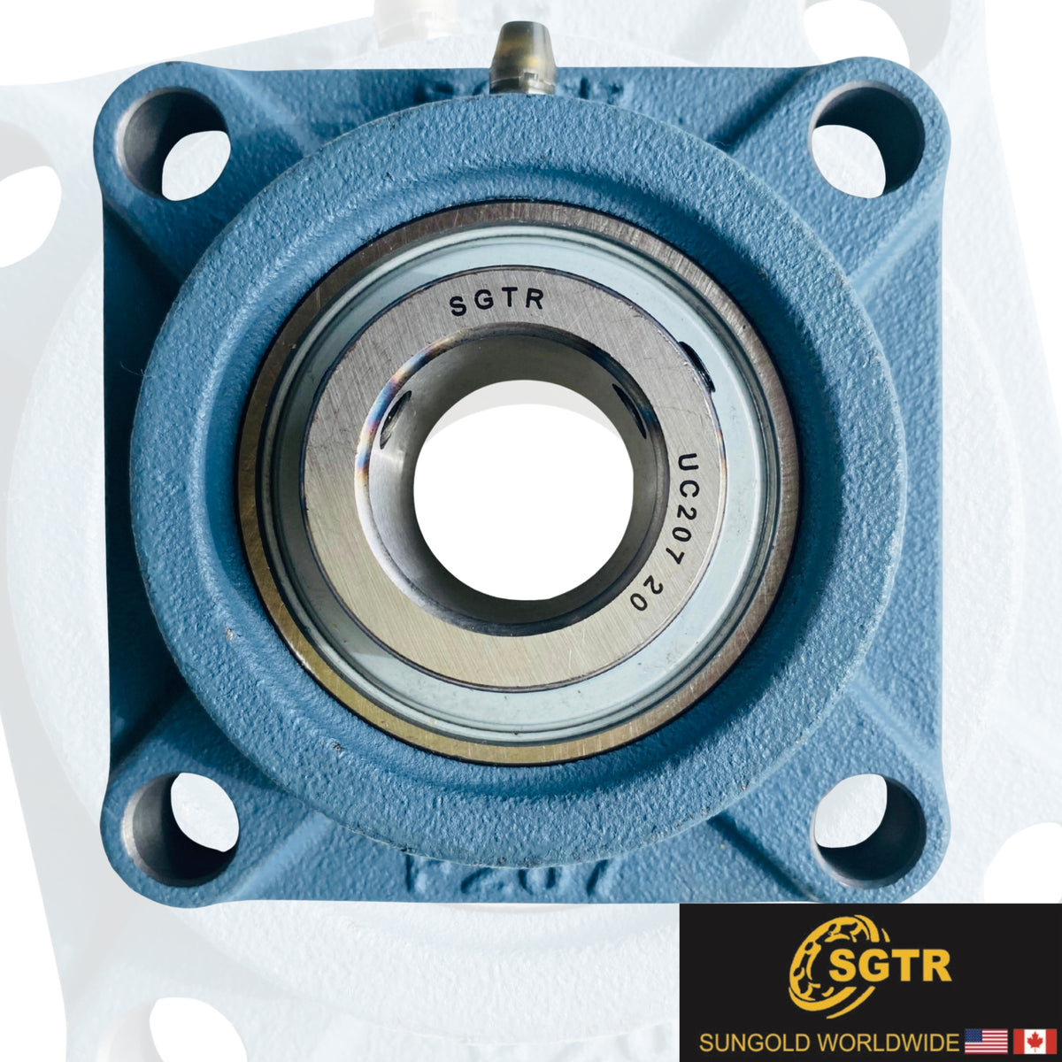 4-Pack UCF207-20 Pillow Block Flange Bearings - 1-1/4" Bore, 4-Bolt Solid Base 5 thumbnail image