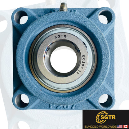 UCF207-20 4-Bolt Square Flange Bearing, 1-1/4" inch Bore