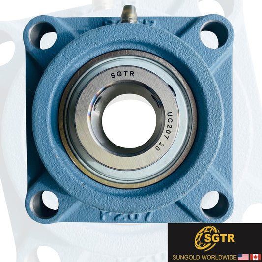 UCF207-20 Pillow Block Square Flange Mounted Bearing 1-1/4" Bore