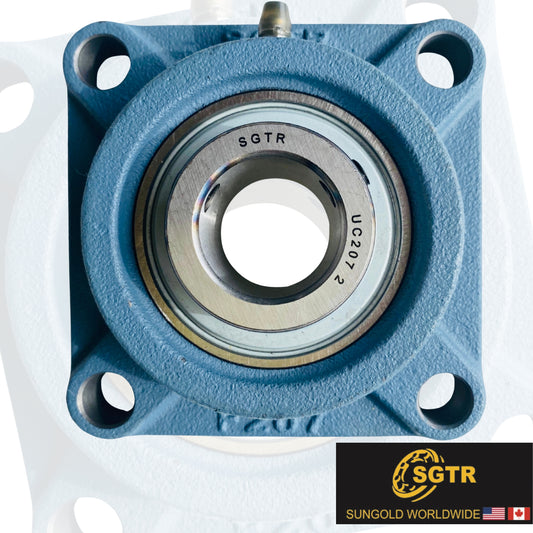UCF207-23 Pillow Block Square Flange Mounted Bearing 1-7/16" Bore