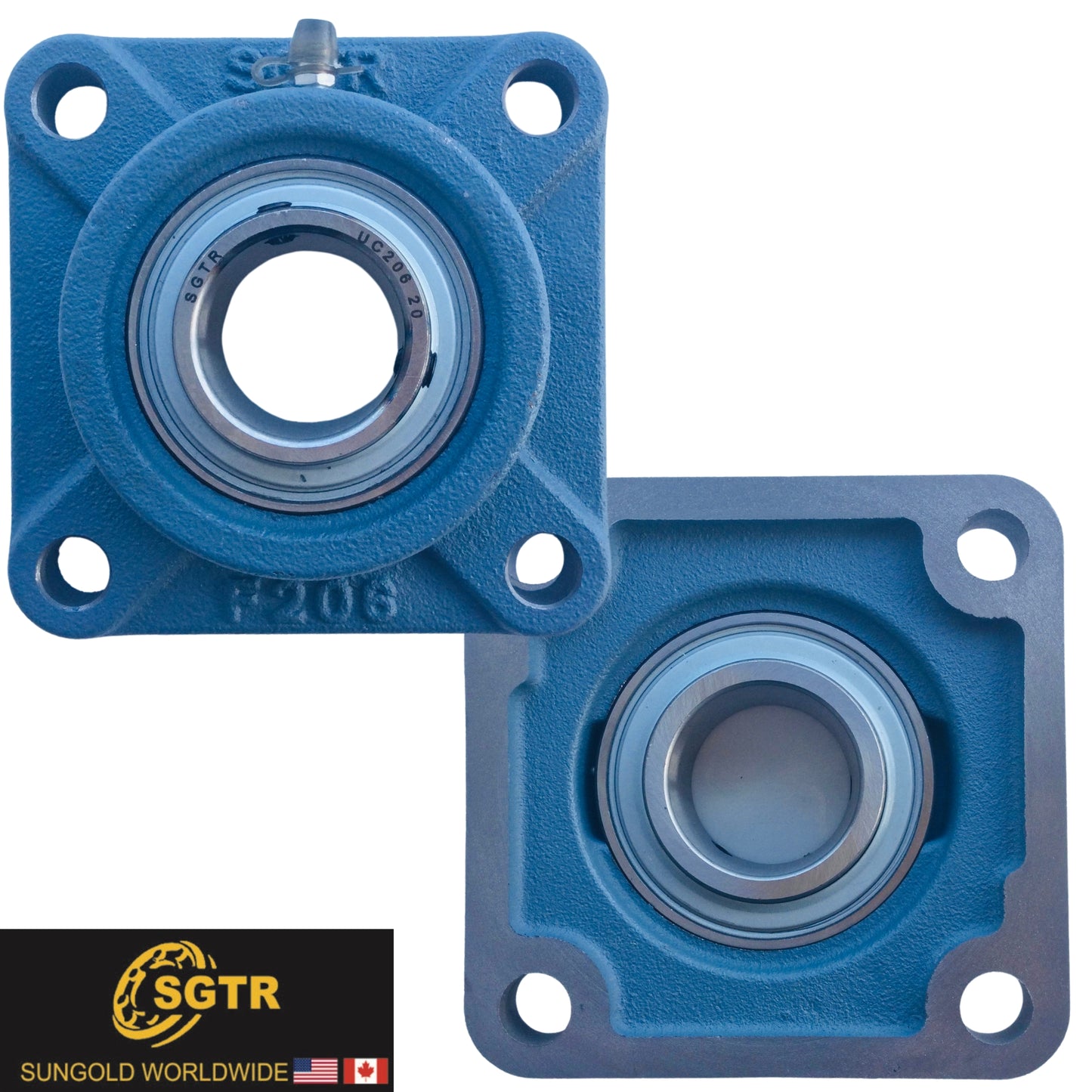 UCF206-20 Pillow Block Square Flange Mounted Bearing 1-1/4" Bore