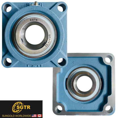 UCF211-32 4-Bolt Square Flange Bearing, 2" Bore