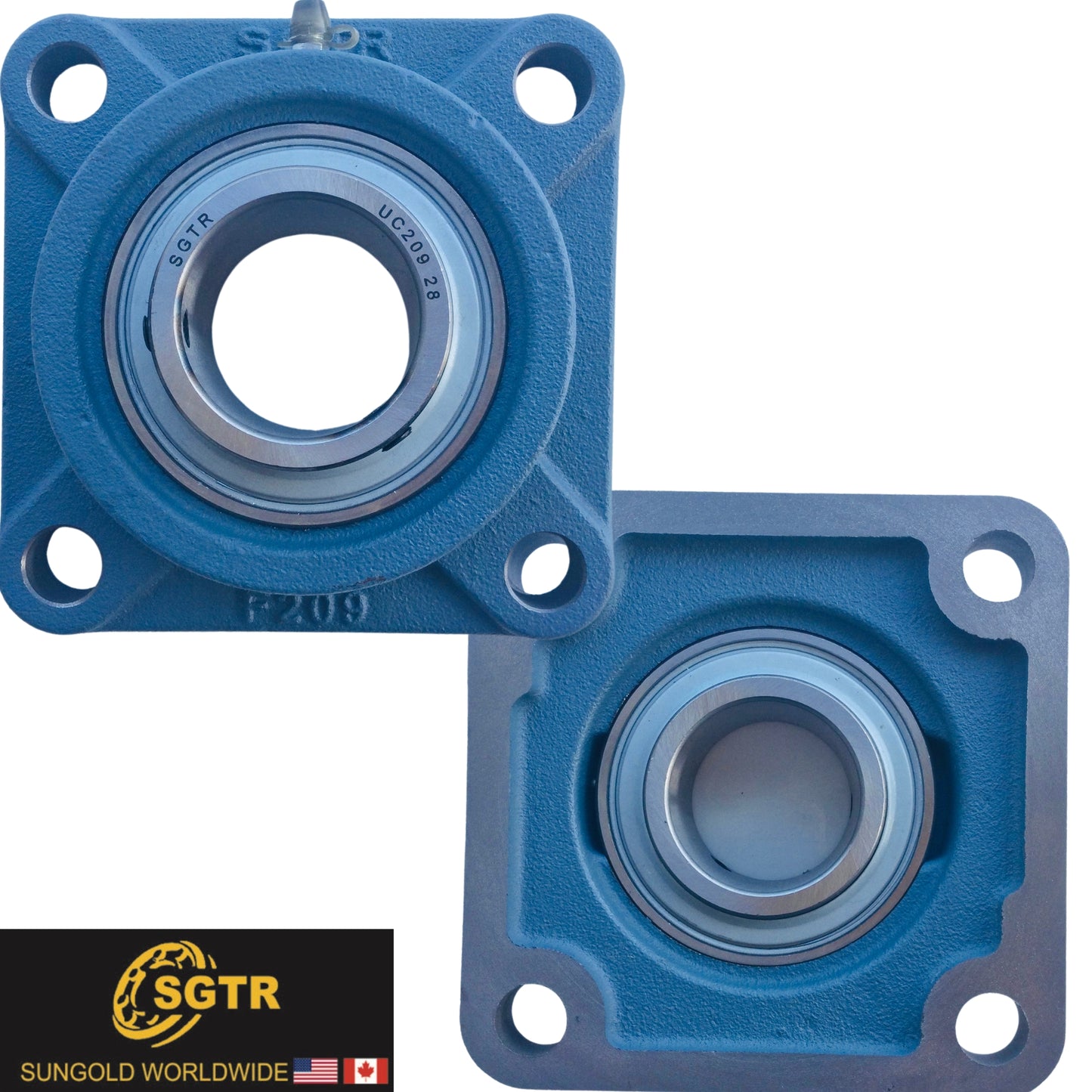 UCF209-28 Pillow Block Square Flange Mounted Bearing 1-3/4" Bore