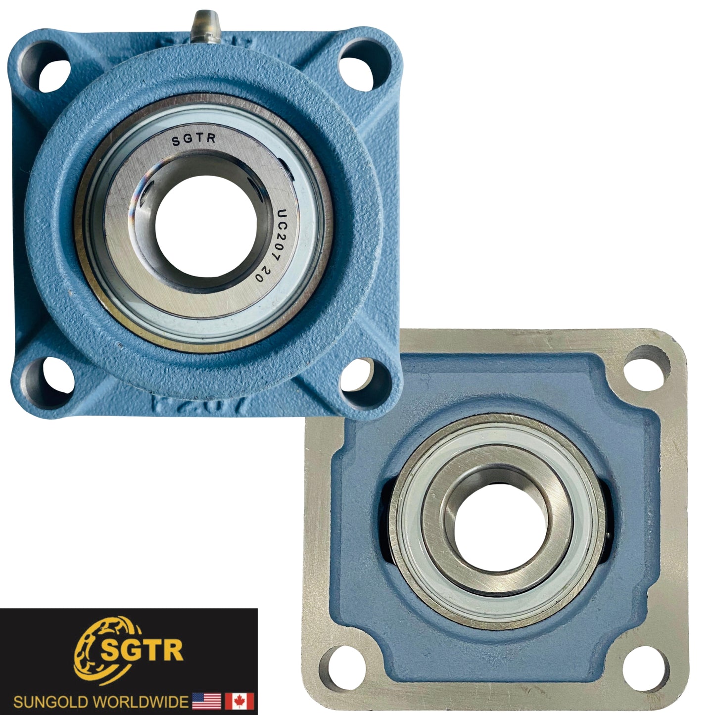 UCF207-20 4-Bolt Square Flange Bearing, 1-1/4" inch Bore