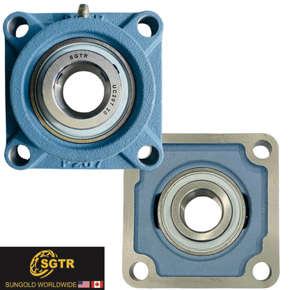 UCF207-20 4-Bolt Square Flange Bearing, 1-1/4" inch Bore
