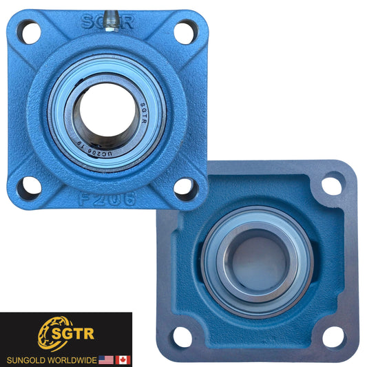 UCF206-19 4-Bolt Square Flange Bearing, 1-3/16" inch Bore