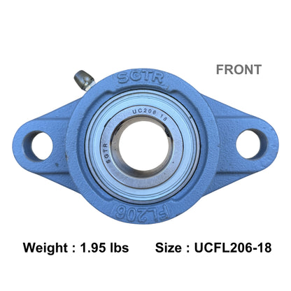UCFL206-18 Two-Bolt Flange Bearing 1-1/8" Inch Bore