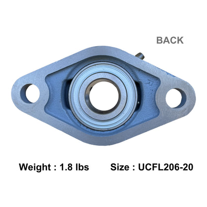 UCFL206-20 Two-Bolt Flange Bearing 1-1/4" Inch Bore