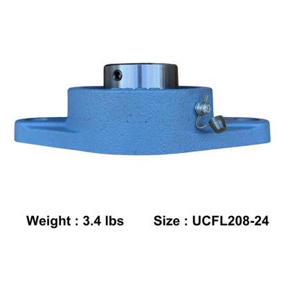 UCFL208-24 Two-Bolt Flange Bearing – 1-1/2" inch Bore