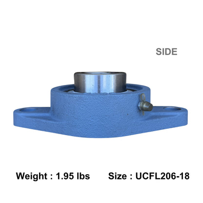 UCFL206-18 Two-Bolt Flange Bearing 1-1/8" Inch Bore