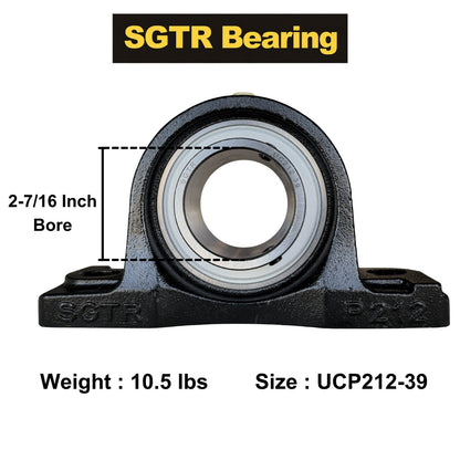 UCP212-39 Pillow Block Bearing 2-7/16" inch Bore