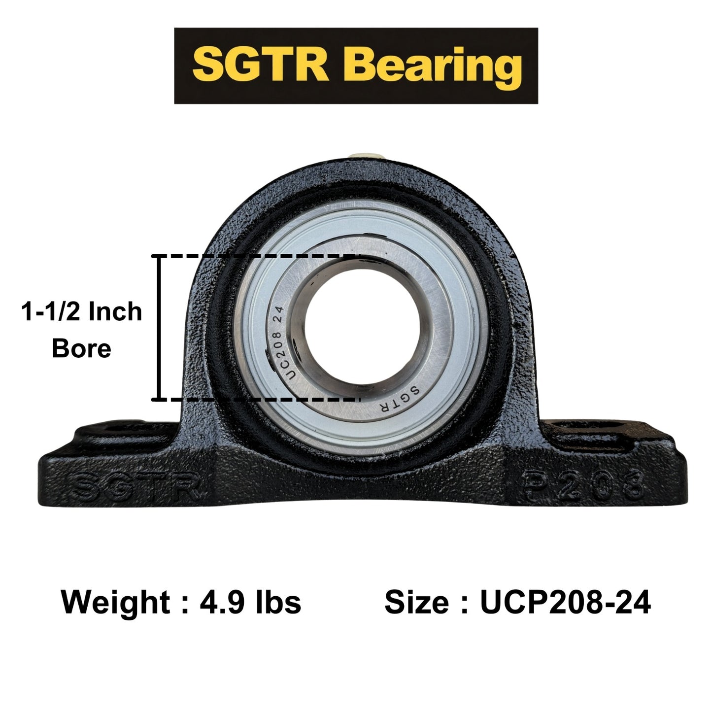 UCP208-24 Pillow Block Bearing 1-1/2" inch Bore