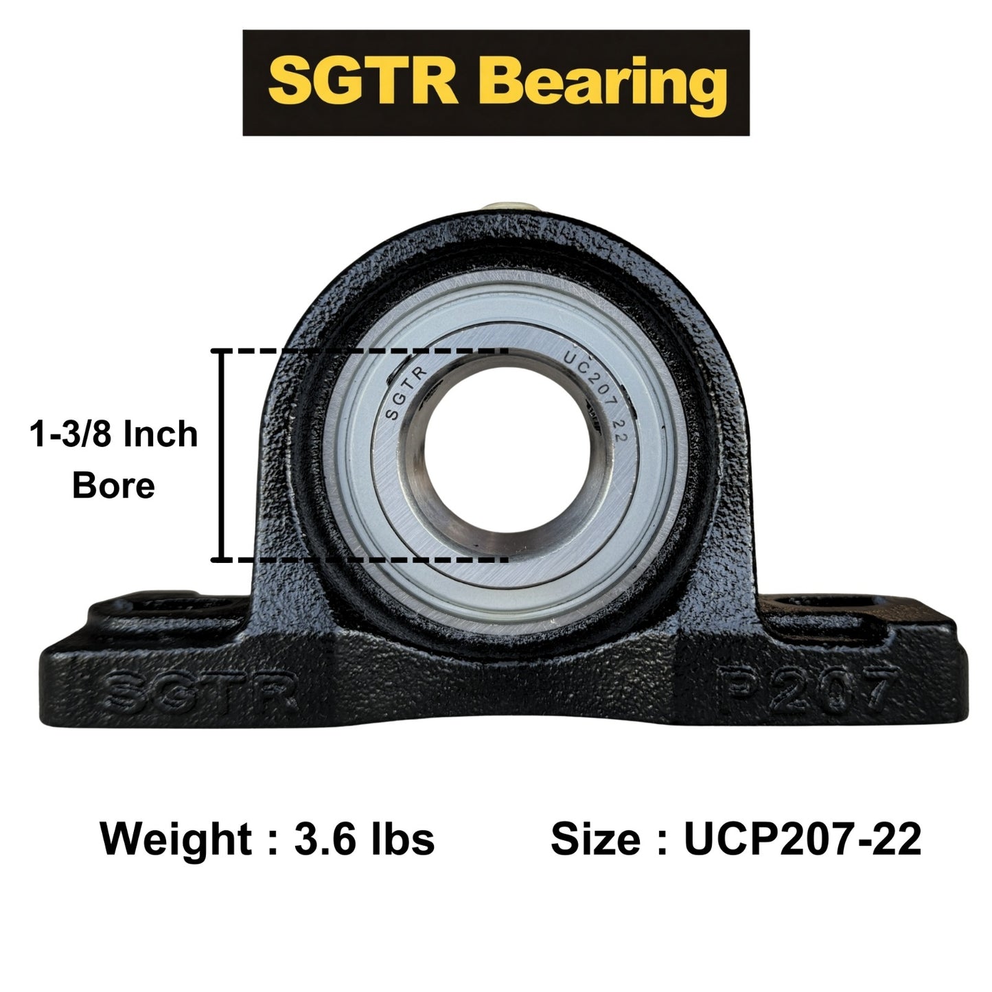 UCP207-22 Pillow Block Bearing 1-3/8" inch Bore