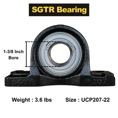 UCP207-22 Pillow Block Bearing 1-3/8" inch Bore